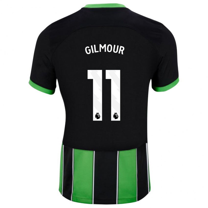 Niño Camiseta Billy Gilmour #11 Verde Negro 2ª Equipación 2023/24 La Camisa