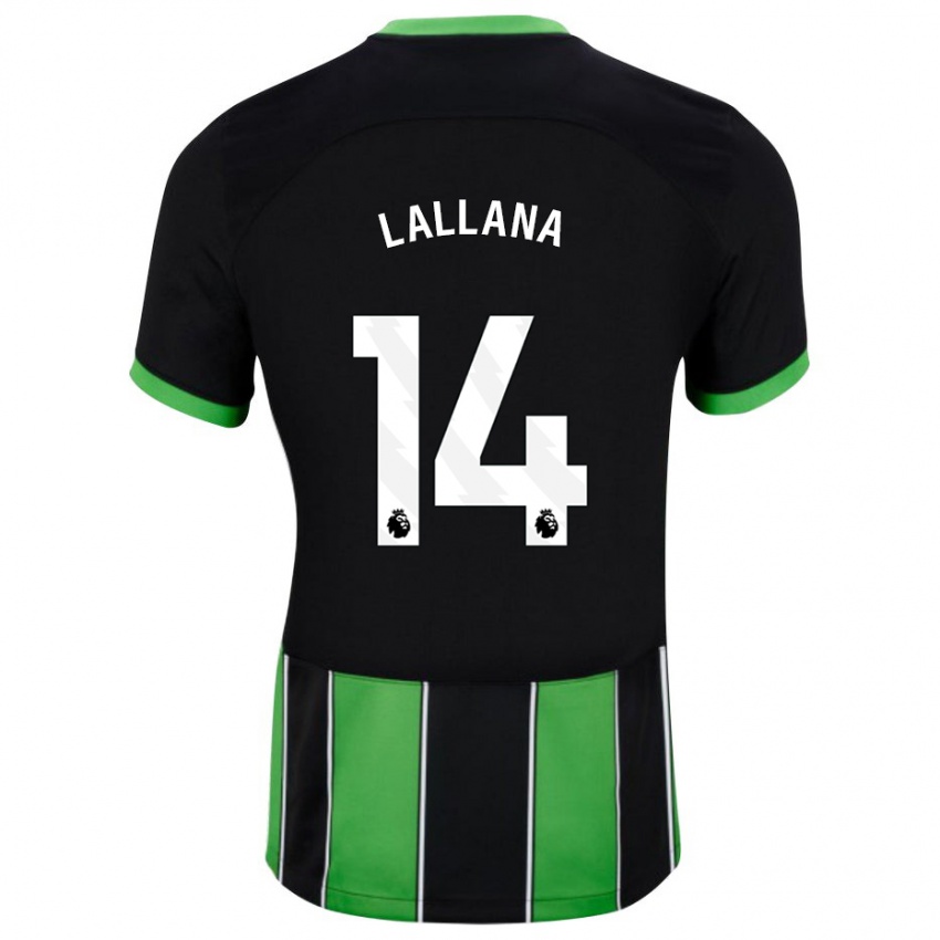 Niño Camiseta Adam Lallana #14 Verde Negro 2ª Equipación 2023/24 La Camisa