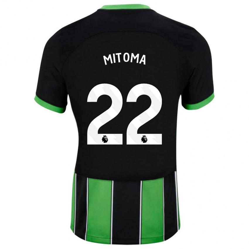Niño Camiseta Kaoru Mitoma #22 Verde Negro 2ª Equipación 2023/24 La Camisa