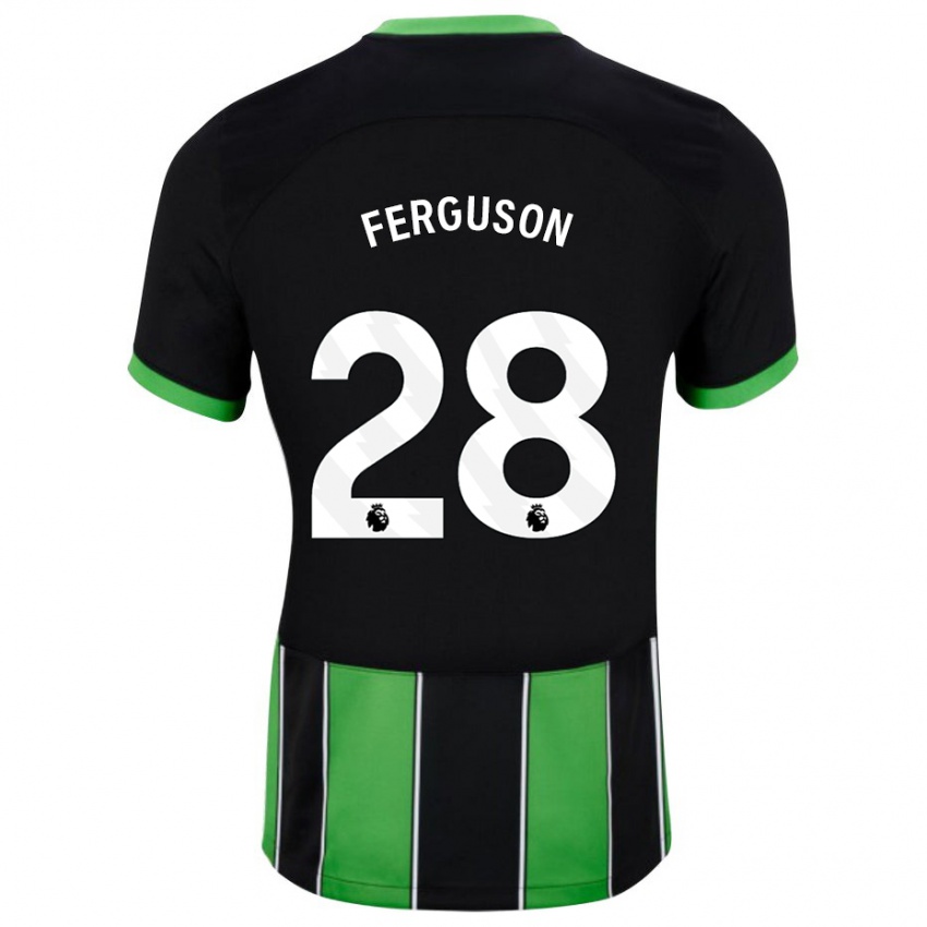 Niño Camiseta Evan Ferguson #28 Verde Negro 2ª Equipación 2023/24 La Camisa