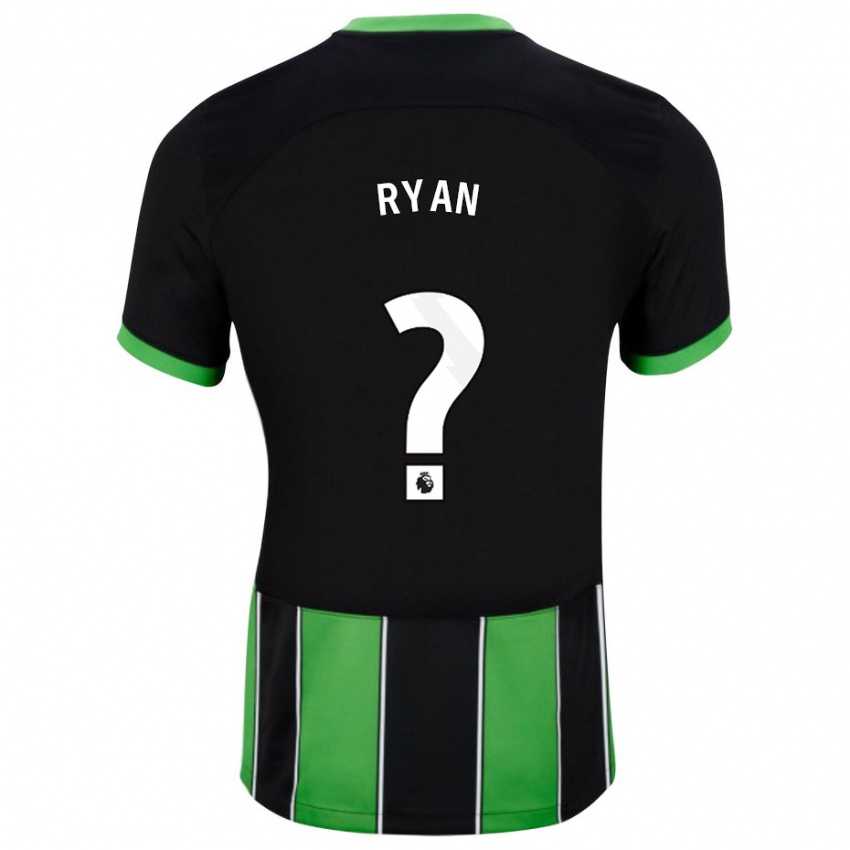 Niño Camiseta Kain Ryan #0 Verde Negro 2ª Equipación 2023/24 La Camisa