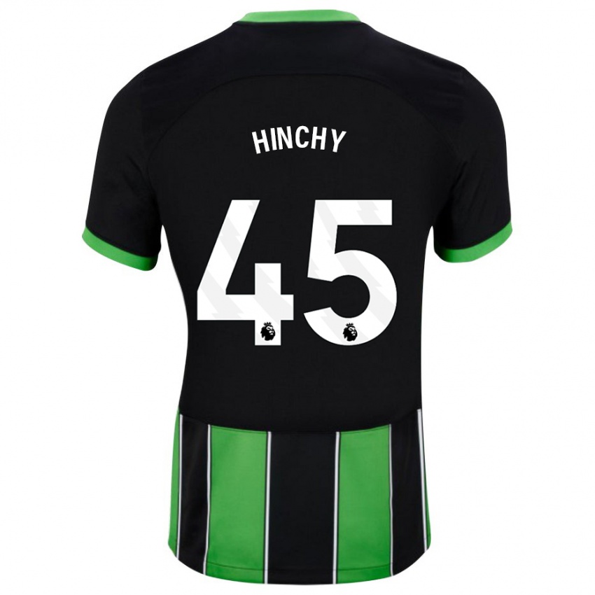 Niño Camiseta Jack Hinchy #45 Verde Negro 2ª Equipación 2023/24 La Camisa