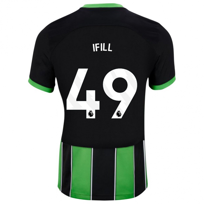 Niño Camiseta Marcus Ifill #49 Verde Negro 2ª Equipación 2023/24 La Camisa