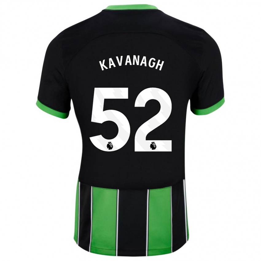 Niño Camiseta Leigh Kavanagh #52 Verde Negro 2ª Equipación 2023/24 La Camisa