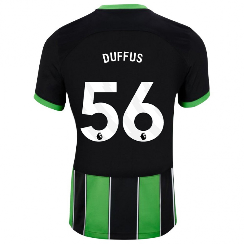 Niño Camiseta Josh Duffus #56 Verde Negro 2ª Equipación 2023/24 La Camisa