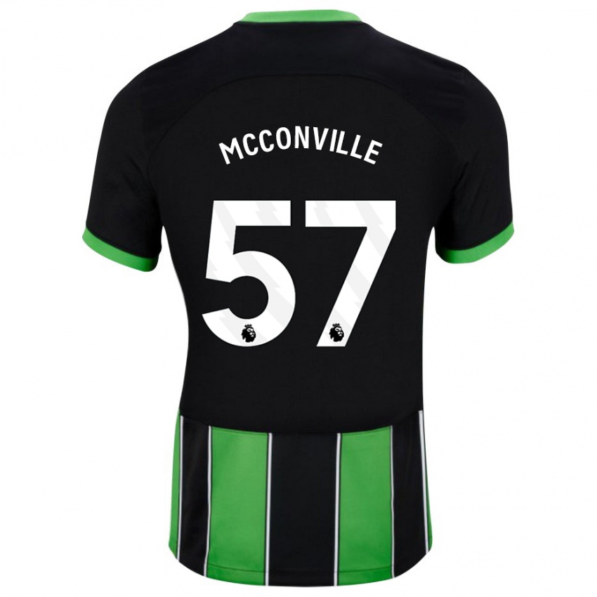 Niño Camiseta Ruairi Mcconville #57 Verde Negro 2ª Equipación 2023/24 La Camisa