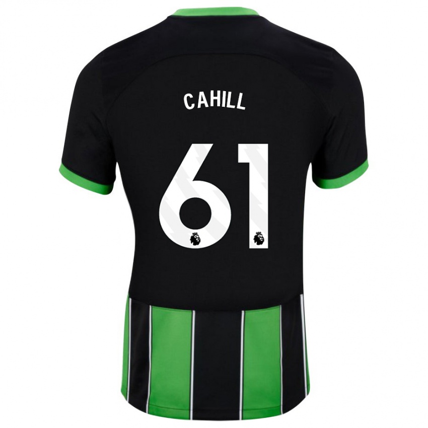Niño Camiseta Killian Cahill #61 Verde Negro 2ª Equipación 2023/24 La Camisa