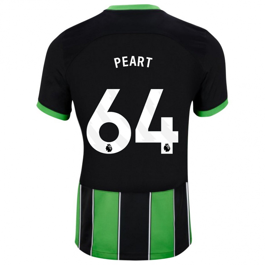 Niño Camiseta Brody Peart #64 Verde Negro 2ª Equipación 2023/24 La Camisa