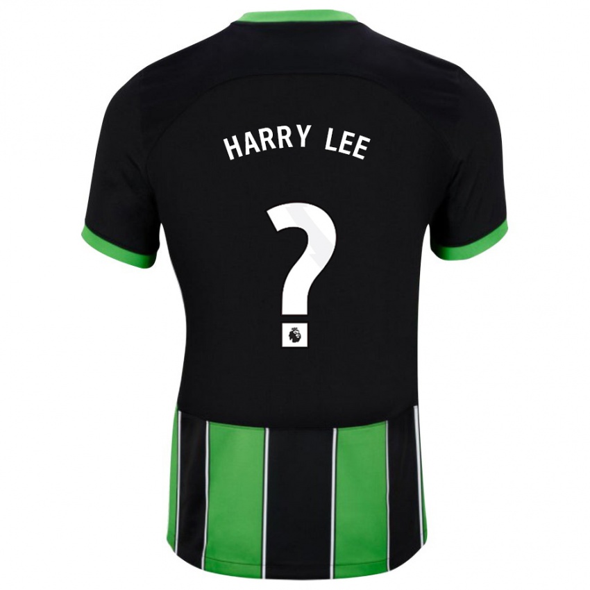 Niño Camiseta Harry Lee #0 Verde Negro 2ª Equipación 2023/24 La Camisa