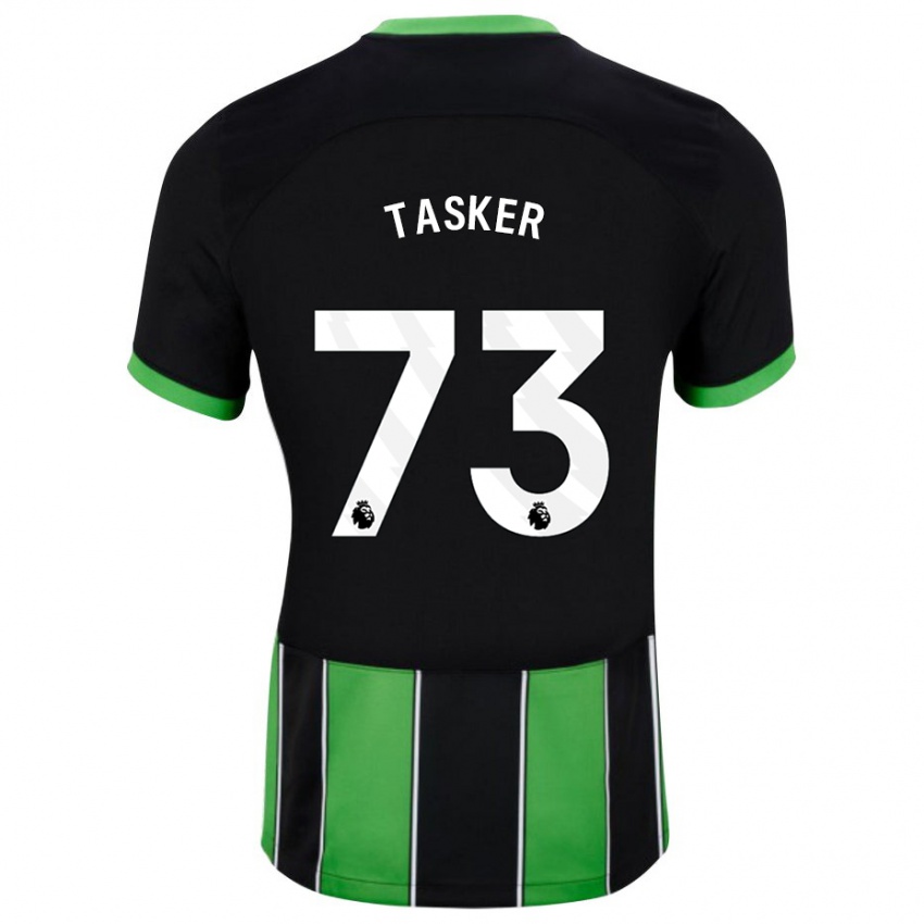Niño Camiseta Charlie Tasker #73 Verde Negro 2ª Equipación 2023/24 La Camisa