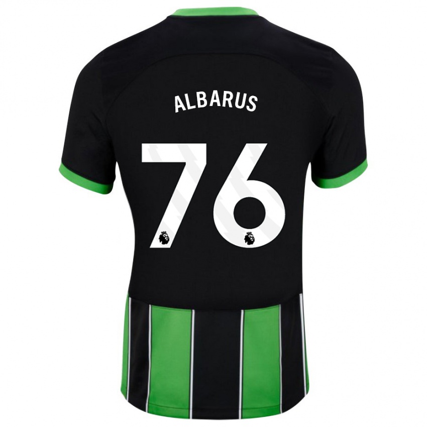 Niño Camiseta Zane Albarus #76 Verde Negro 2ª Equipación 2023/24 La Camisa