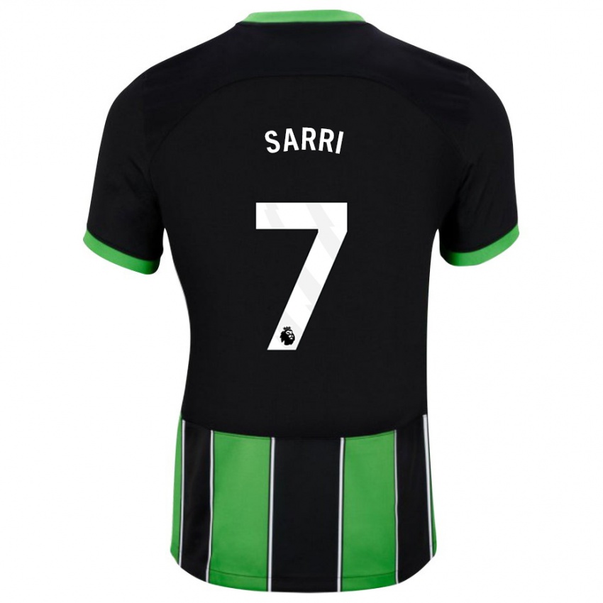 Niño Camiseta Veatriki Sarri #7 Verde Negro 2ª Equipación 2023/24 La Camisa