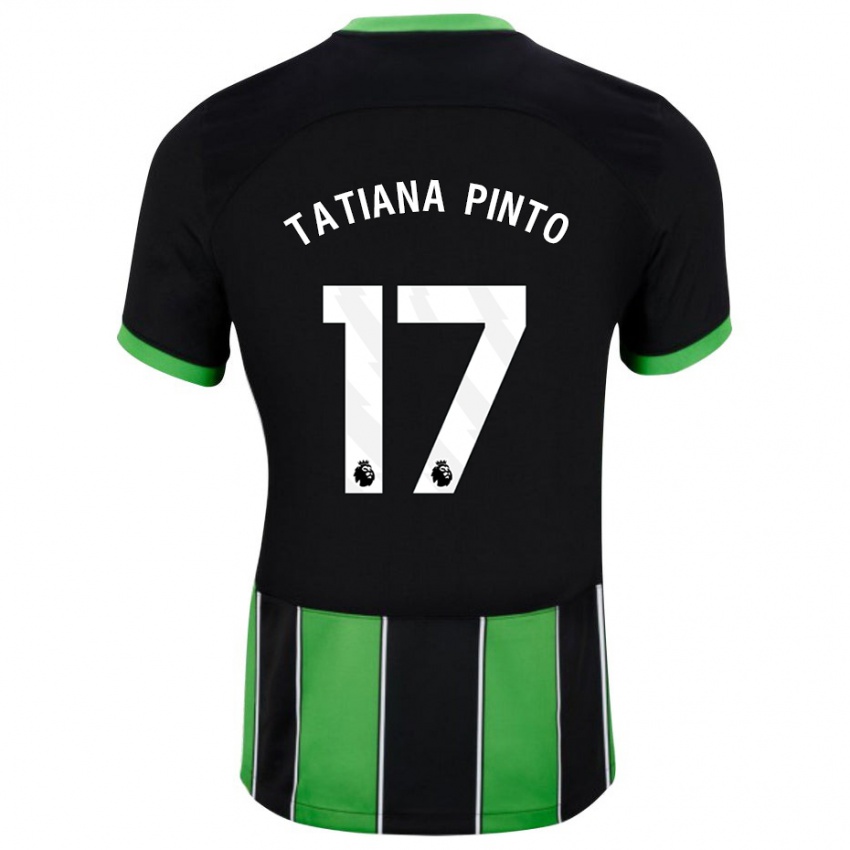 Niño Camiseta Tatiana Vanessa Ferreira Pinto #17 Verde Negro 2ª Equipación 2023/24 La Camisa