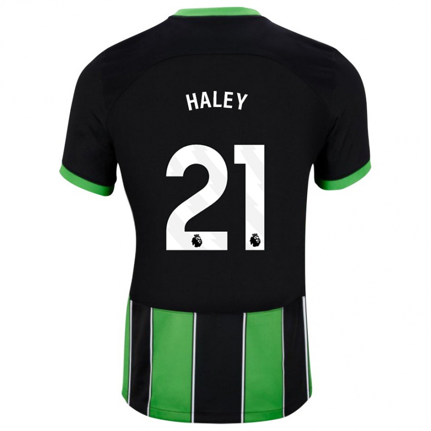 Niño Camiseta Madison Haley #21 Verde Negro 2ª Equipación 2023/24 La Camisa