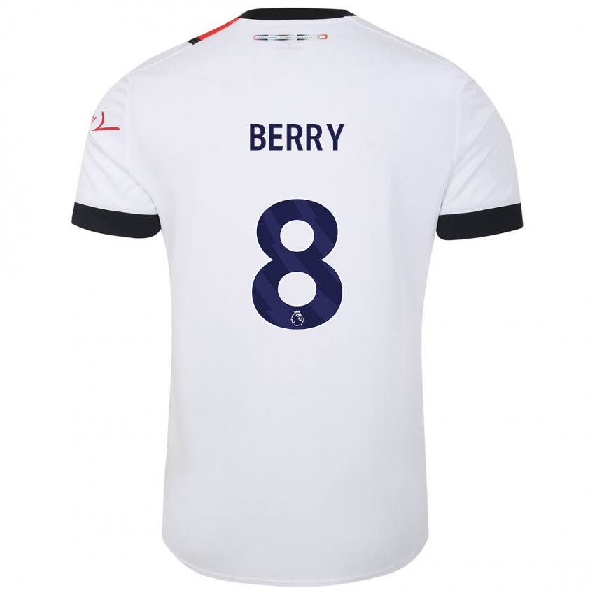Niño Camiseta Luke Berry #8 Blanco 2ª Equipación 2023/24 La Camisa