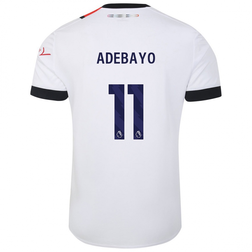 Niño Camiseta Elijah Adebayo #11 Blanco 2ª Equipación 2023/24 La Camisa