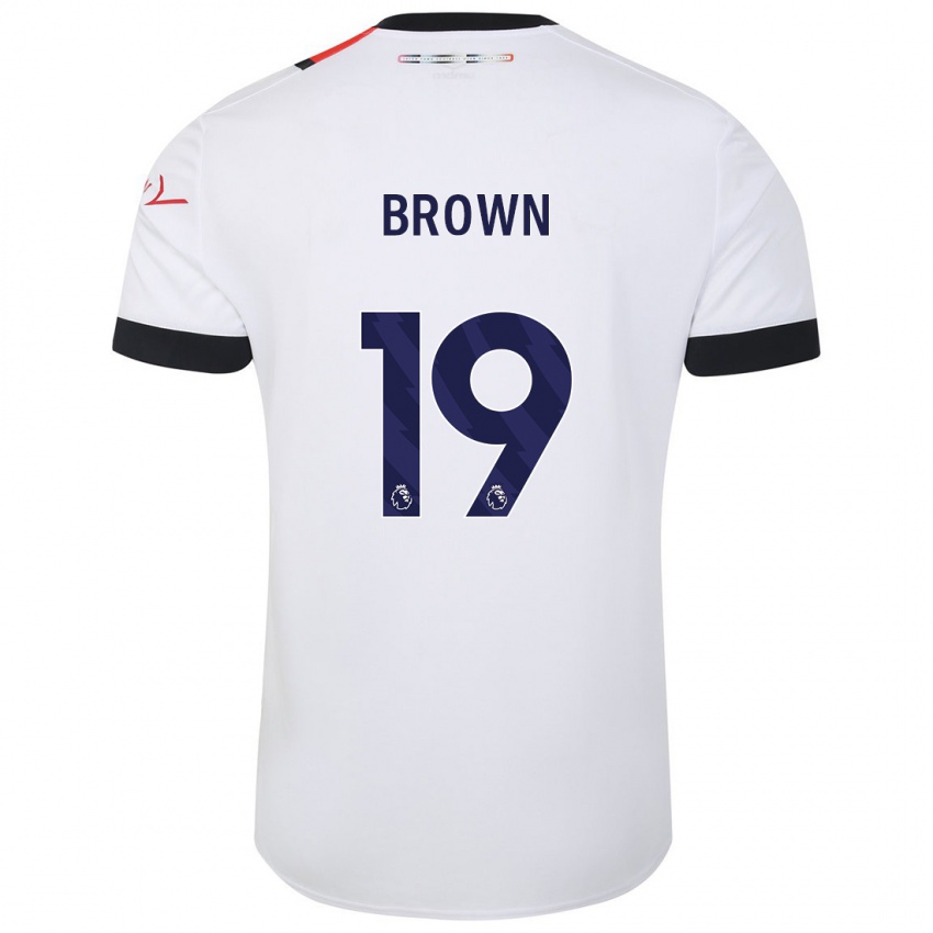 Niño Camiseta Jacob Brown #19 Blanco 2ª Equipación 2023/24 La Camisa