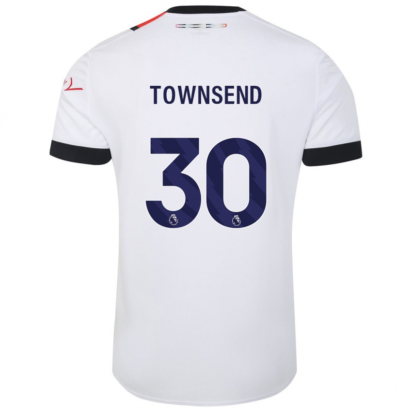 Niño Camiseta Andros Townsend #30 Blanco 2ª Equipación 2023/24 La Camisa