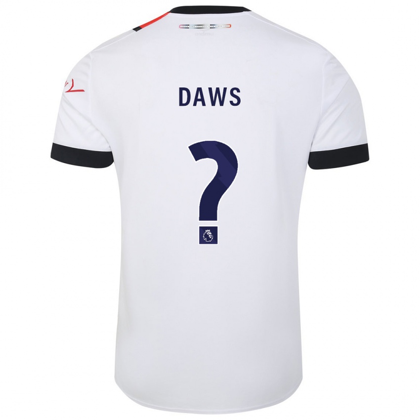 Niño Camiseta Marcus Daws #0 Blanco 2ª Equipación 2023/24 La Camisa