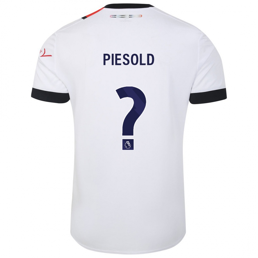 Niño Camiseta Axel Piesold #0 Blanco 2ª Equipación 2023/24 La Camisa