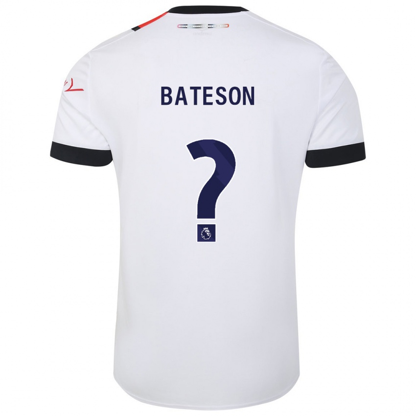 Niño Camiseta Jack Bateson #0 Blanco 2ª Equipación 2023/24 La Camisa