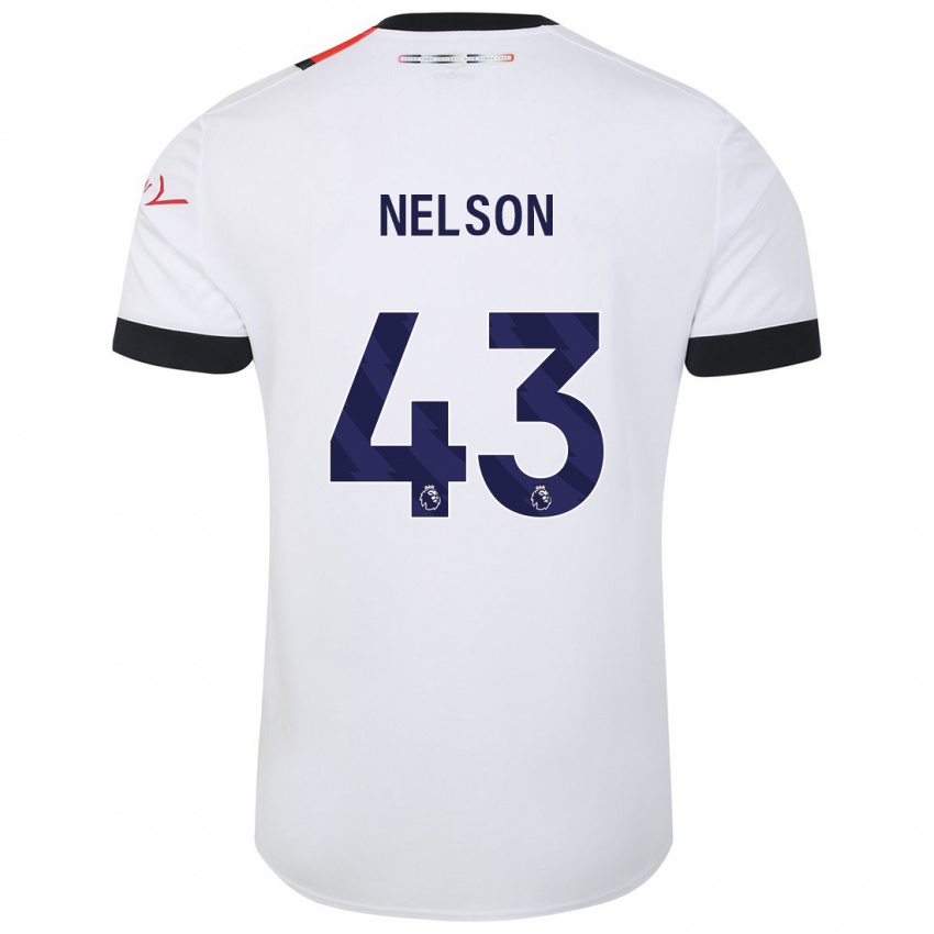 Niño Camiseta Zack Nelson #43 Blanco 2ª Equipación 2023/24 La Camisa