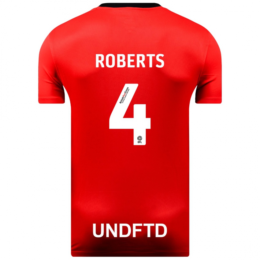 Niño Camiseta Marc Roberts #4 Rojo 2ª Equipación 2023/24 La Camisa