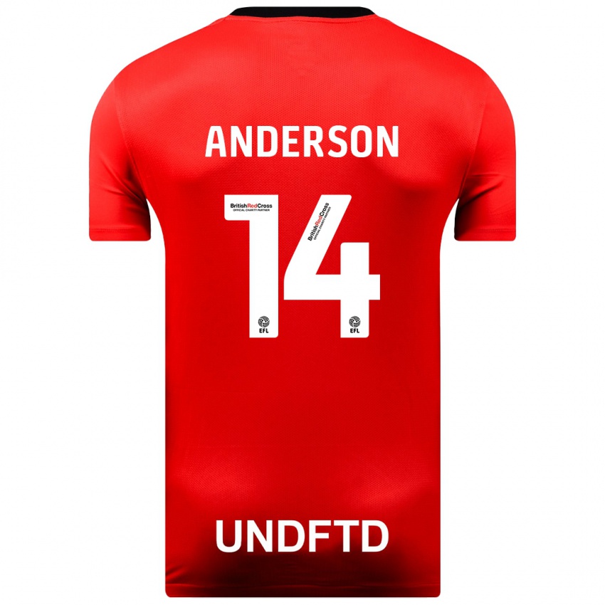 Niño Camiseta Keshi Anderson #14 Rojo 2ª Equipación 2023/24 La Camisa