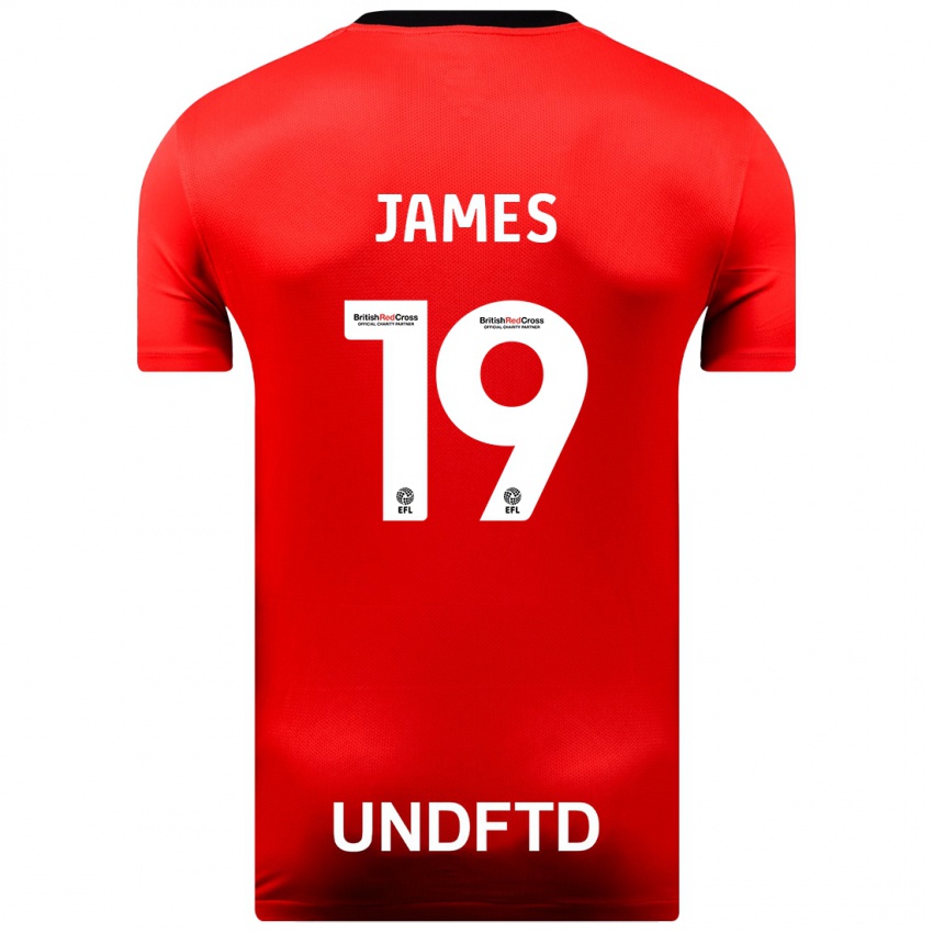 Niño Camiseta Jordan James #19 Rojo 2ª Equipación 2023/24 La Camisa