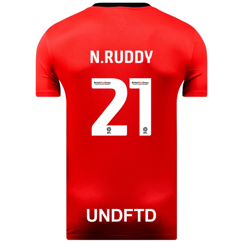 Niño Camiseta John Ruddy #21 Rojo 2ª Equipación 2023/24 La Camisa