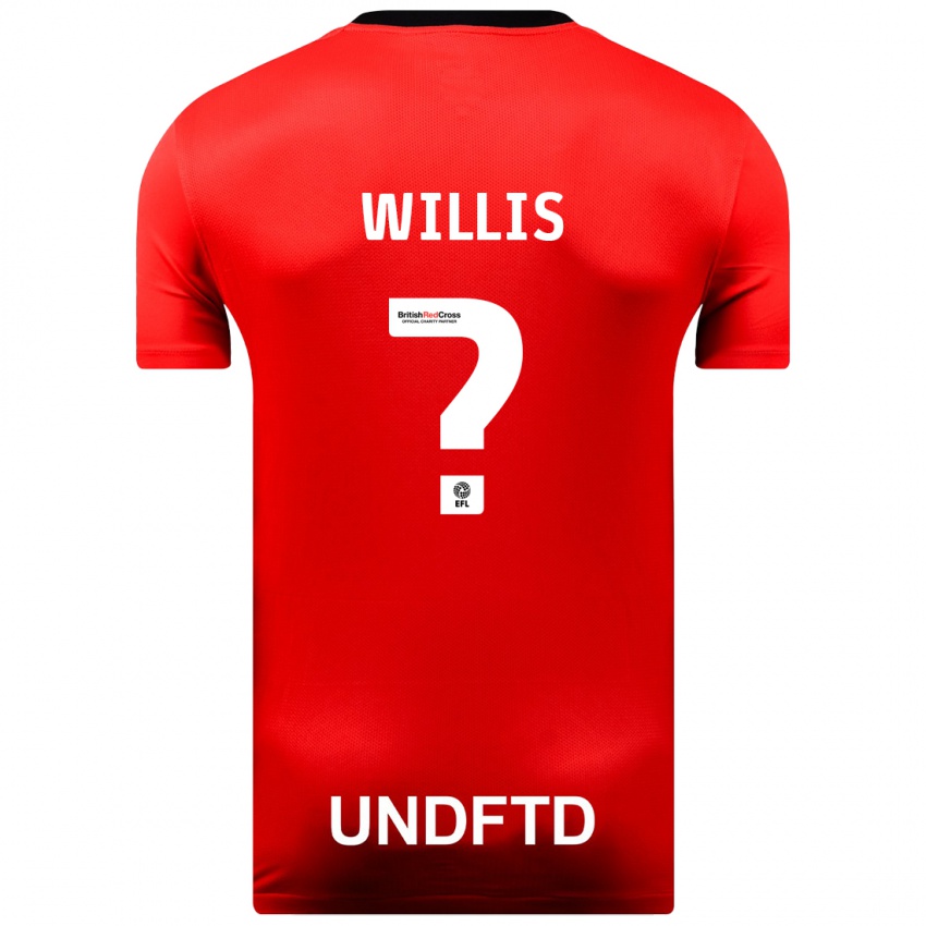 Niño Camiseta Zach Willis #0 Rojo 2ª Equipación 2023/24 La Camisa