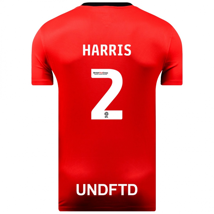 Niño Camiseta Martha Harris #2 Rojo 2ª Equipación 2023/24 La Camisa