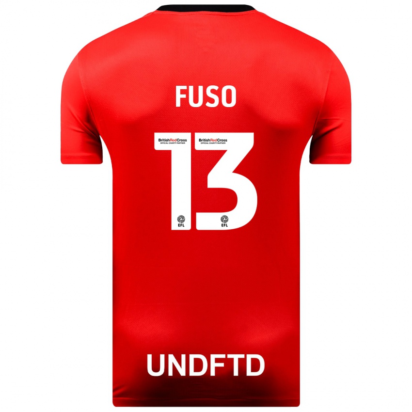 Niño Camiseta Ivana Fuso #13 Rojo 2ª Equipación 2023/24 La Camisa