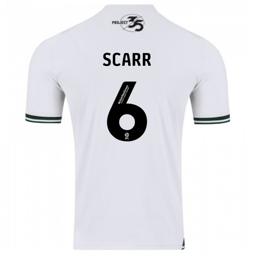 Niño Camiseta Dan Scarr #6 Blanco 2ª Equipación 2023/24 La Camisa