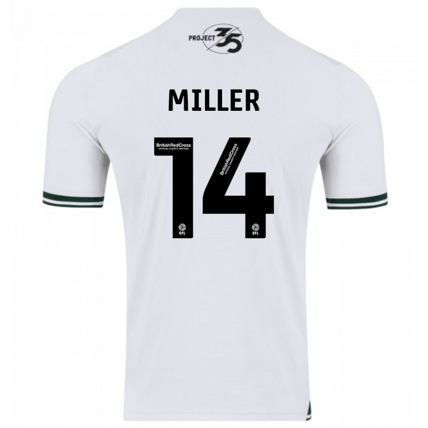 Niño Camiseta Mickel Miller #14 Blanco 2ª Equipación 2023/24 La Camisa