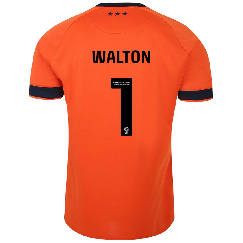Niño Camiseta Christian Walton #1 Naranja 2ª Equipación 2023/24 La Camisa
