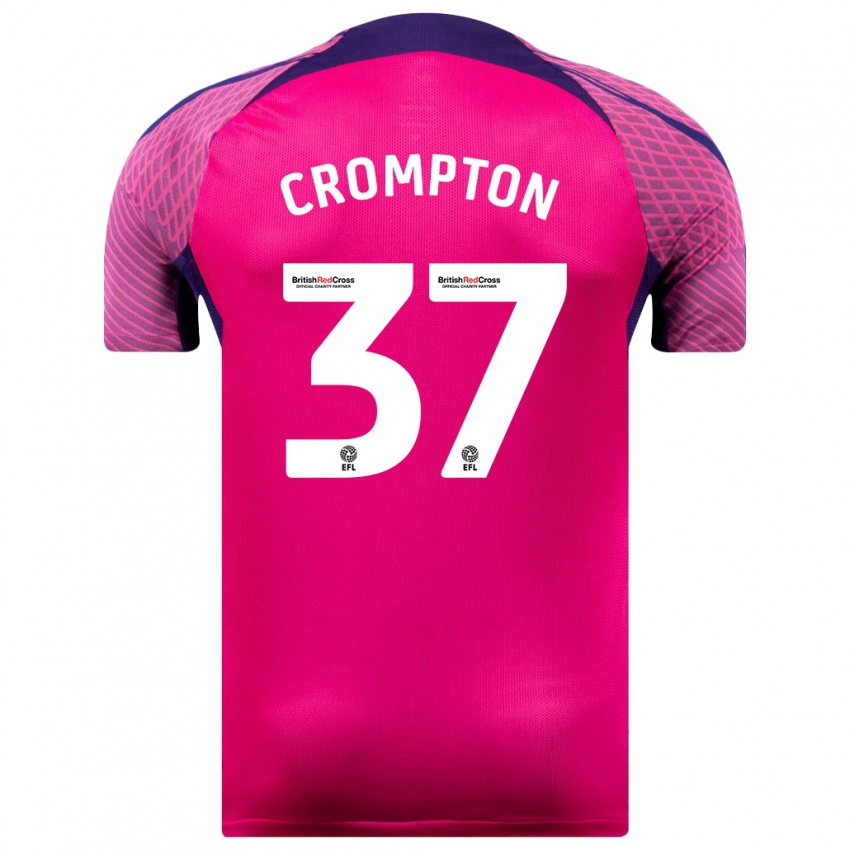 Niño Camiseta Ben Crompton #37 Morado 2ª Equipación 2023/24 La Camisa