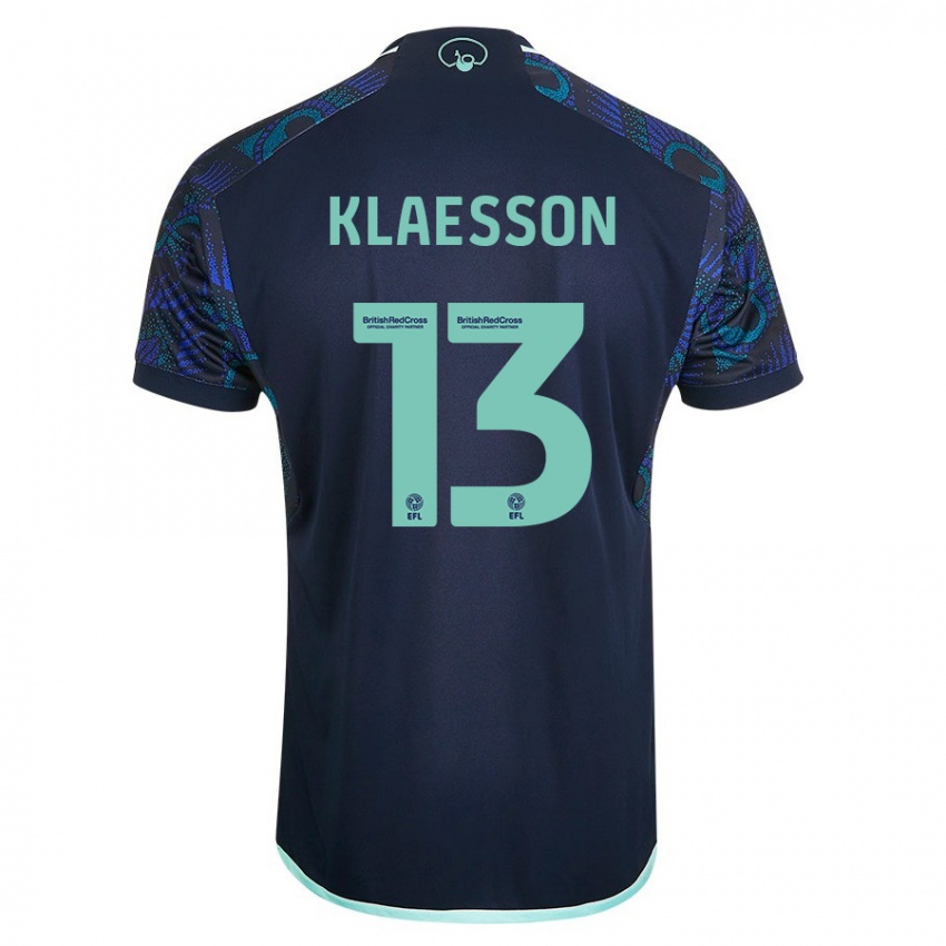 Niño Camiseta Kristoffer Klaesson #13 Azul 2ª Equipación 2023/24 La Camisa