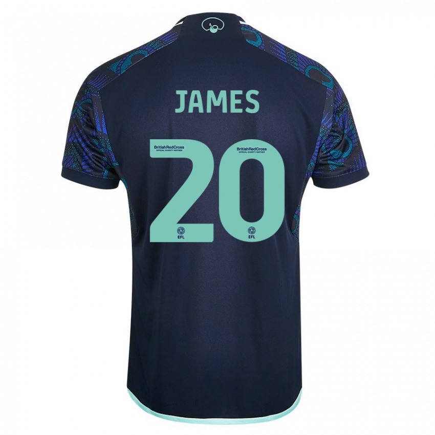 Niño Camiseta Daniel James #20 Azul 2ª Equipación 2023/24 La Camisa