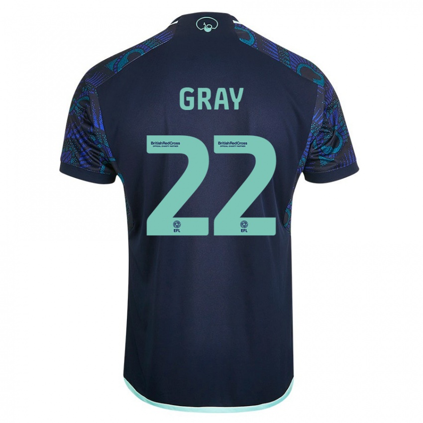Niño Camiseta Archie Gray #22 Azul 2ª Equipación 2023/24 La Camisa
