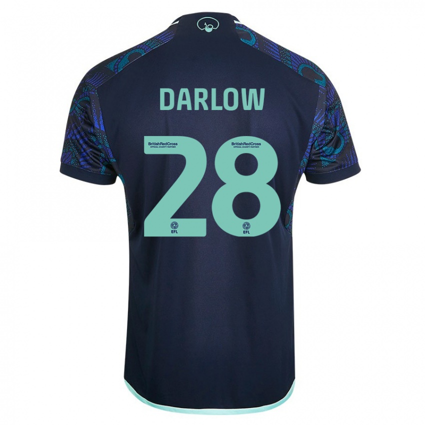 Niño Camiseta Karl Darlow #28 Azul 2ª Equipación 2023/24 La Camisa