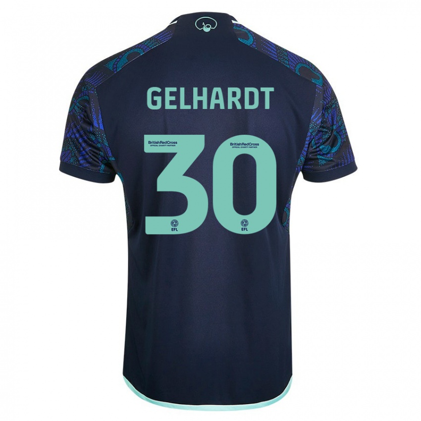 Niño Camiseta Joe Gelhardt #30 Azul 2ª Equipación 2023/24 La Camisa