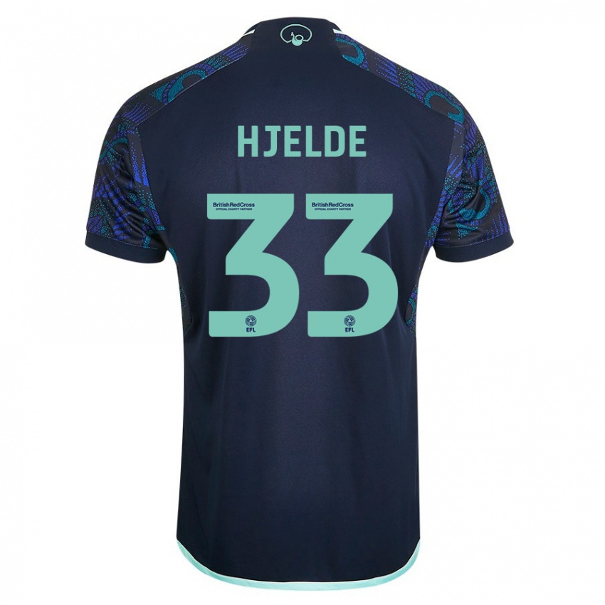 Niño Camiseta Leo Fuhr Hjelde #33 Azul 2ª Equipación 2023/24 La Camisa
