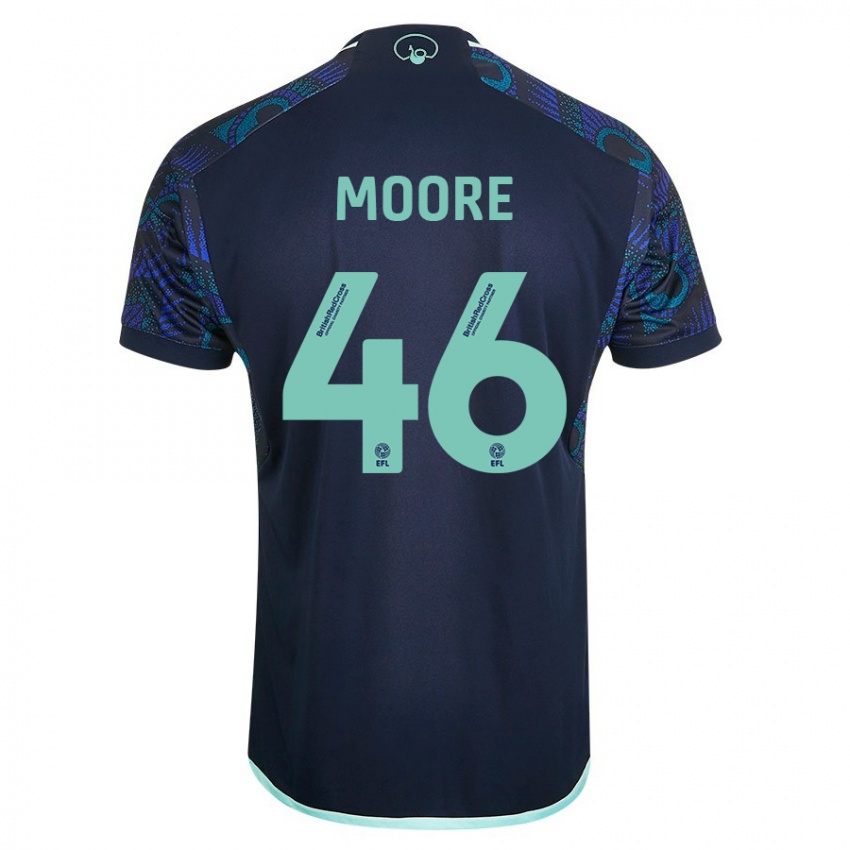Niño Camiseta Kris Moore #46 Azul 2ª Equipación 2023/24 La Camisa