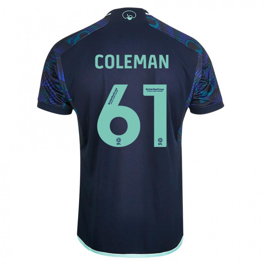 Niño Camiseta Cian Coleman #61 Azul 2ª Equipación 2023/24 La Camisa