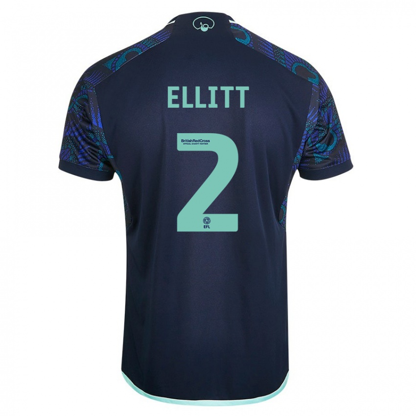 Niño Camiseta Izzy Ellitt #2 Azul 2ª Equipación 2023/24 La Camisa