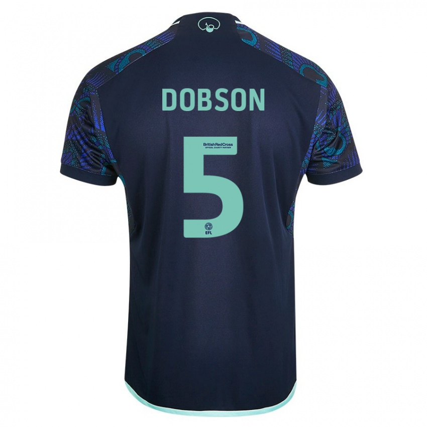 Niño Camiseta Ellie Dobson #5 Azul 2ª Equipación 2023/24 La Camisa