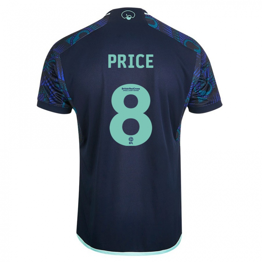 Niño Camiseta Leoni Price #8 Azul 2ª Equipación 2023/24 La Camisa