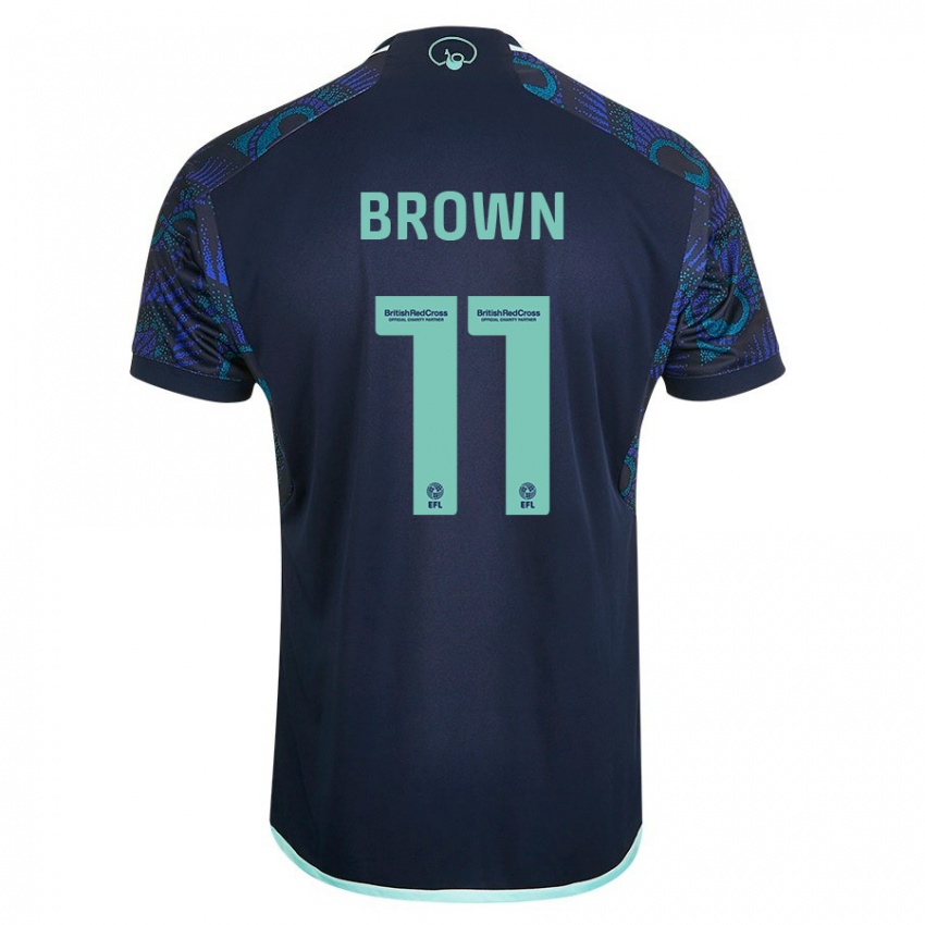 Niño Camiseta Abbie Brown #11 Azul 2ª Equipación 2023/24 La Camisa