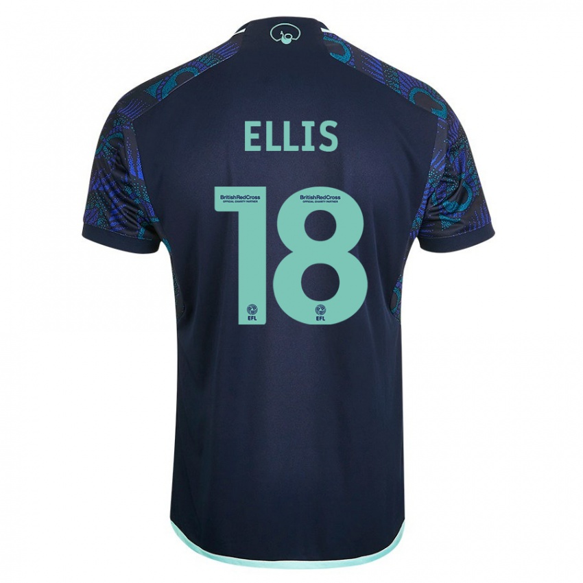 Niño Camiseta Macy Ellis #18 Azul 2ª Equipación 2023/24 La Camisa